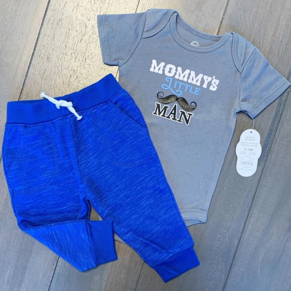 6-9M Baby Boy 2 Piece Outfit Bundle Set